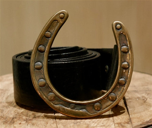 Ron Dotson Gold Horse Shoe Belt