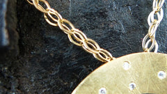 Julez Bryant 14K Yellow Gold and Diamond Circle Pendant/Necklace