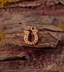 Julez Bryant 14K Yellow Gold and Diamond Horseshoe Charm