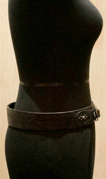 Hollywood Trading Company Double Buckle Black Belt