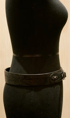 Hollywood Trading Company Double Buckle Black Belt