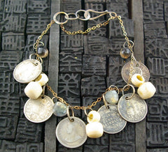 Melissa Joy Manning Ancient Coin 14 K Yellow Gold Bracelet