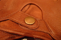 Carolina Amato Men's Leather Driving Gloves in Saddle