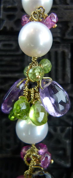 Colette Stechle 18K Yellow Gold, Pearl, Amethyst, Topaz, Peridot, and  Citrine Earrings