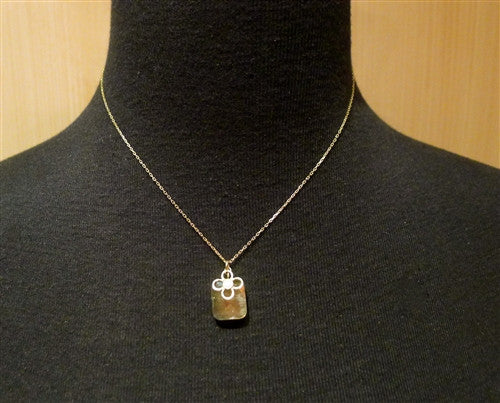 Carolina 14K Yellow Gold, Labradorite, and Diamond Necklace