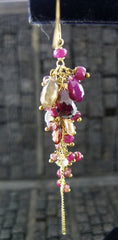 Alexis Bittar Ruby Long Cluster Earrings