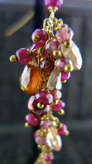 Alexis Bittar Ruby Long Cluster Earrings