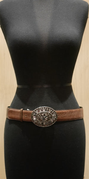 Mika Sarolea Taj Mahal Crystal Round Brown Belt