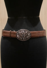 Mika Sarolea Taj Mahal Crystal Round Brown Belt