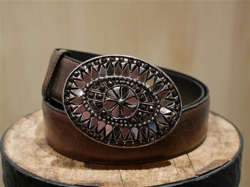 Mika Sarolea Taj Mahal Crystal Round Brown Belt