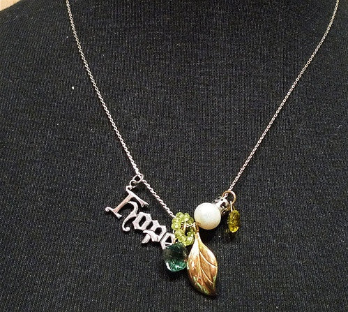 Beth Orduna 14K Yellow Gold and Sterling Multi Charm "Hope" Necklace
