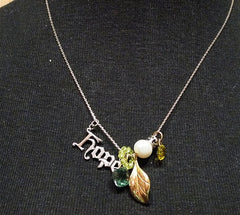 Beth Orduna 14K Yellow Gold and Sterling Multi Charm "Hope" Necklace