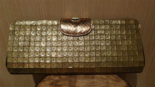 Kotur Xi'an Clutch Handbag Sewn with Vintage Armour Sequins