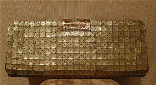 Kotur Xi'an Clutch Handbag Sewn with Vintage Armour Sequins