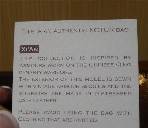 Kotur Xi'an Clutch Handbag Sewn with Vintage Armour Sequins