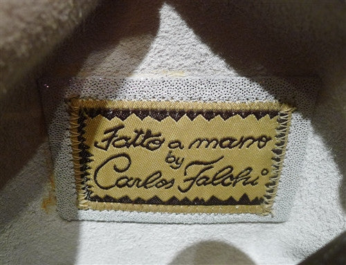 Carlos Falchi Mini Handbag in Irridescent Opal White