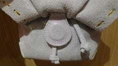 Carlos Falchi Mini Handbag in Irridescent Opal White