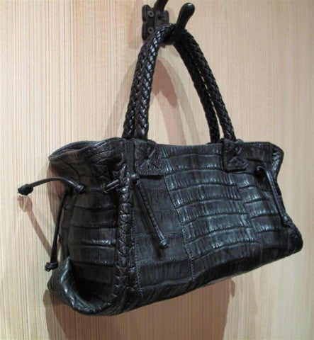 Carlos Falchi Caiman Crocodile Baby Doctors Bag