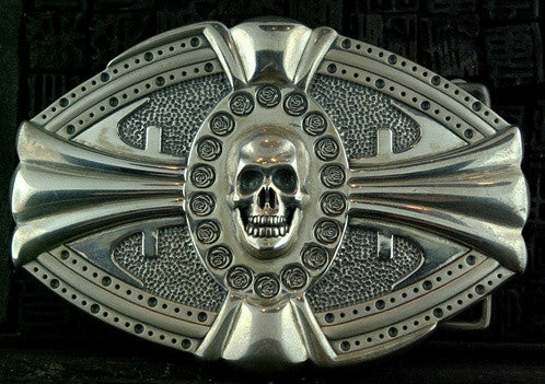 D & A Sterling Silver Skull Buckle