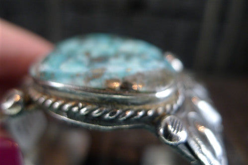 Pawn Silver and Turquoise Cuff Bracelet