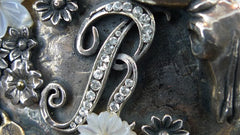 Corpus Christi Sterling Silver Longhorn and Crystal Embellished Buckle