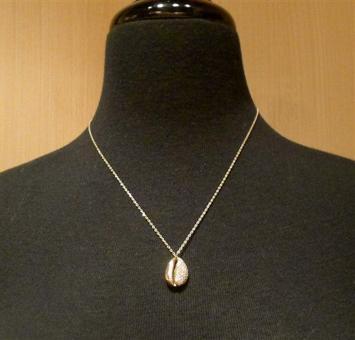 Danielle Pittman 14K Yellow Gold and Diamond Seashell Necklace