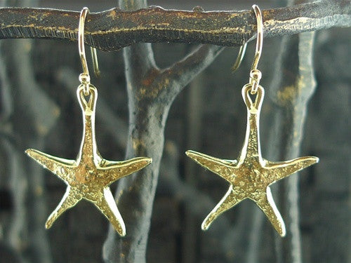 Danielle Pittman 14k Yellow Gold and Diamond "Sea Star" Earrings