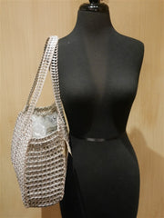DaLaLeo Borsa Shopping Pop Top Handbag