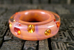Luc Kieffer Apricot Resin Bubble Ring