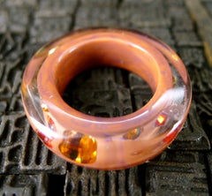 Luc Kieffer Apricot Resin Bubble Ring