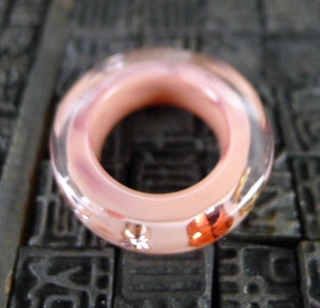 Luc Kieffer Peach Resin Bubble Ring