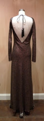 Jenny Packham Sequin Bronze Dress