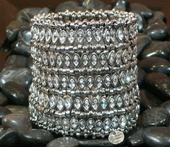 Philippe Audibert Manchette Silver/Crystal Bracelet