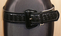 Abaco Black Patent Leather Belt