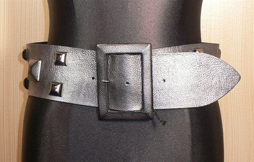Orciani Studded Metallic Wide Belt