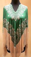Tanja Pignatelli Silk Fringe Beaded Tunic