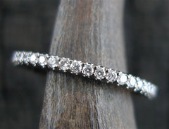 Arunashi 18K White Gold and Diamond Eternity Band Ring