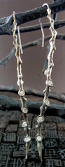 Nana Fabella Sterling Sea Branch Earrings with Cubic Zirconia