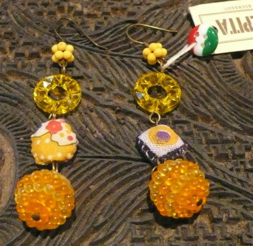 Pepita Susanna Earrings in Amber Golds