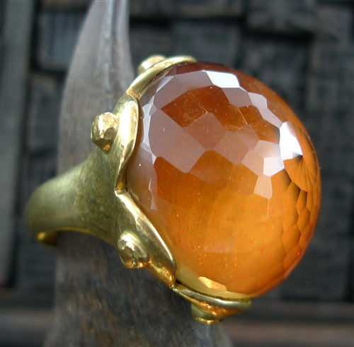 Steven Vaubel 18K Yellow Gold Vermeil Round Dome Stone Ring | CHURCHILL ...