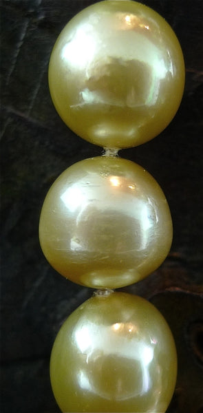 Natural Golden South Sea Pearl Necklace