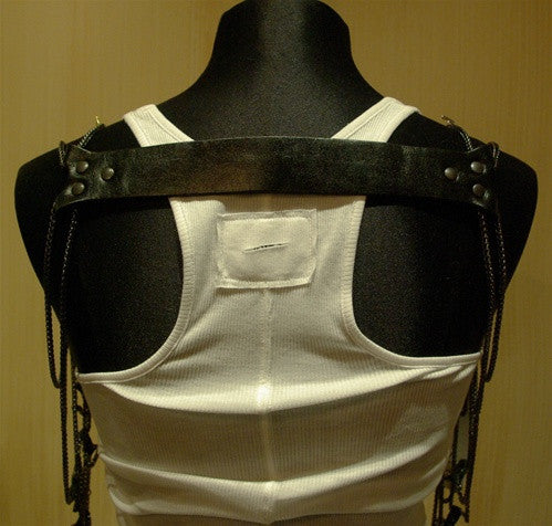 Bliss Lau Leather and Chain Metal Vest Metal Vest