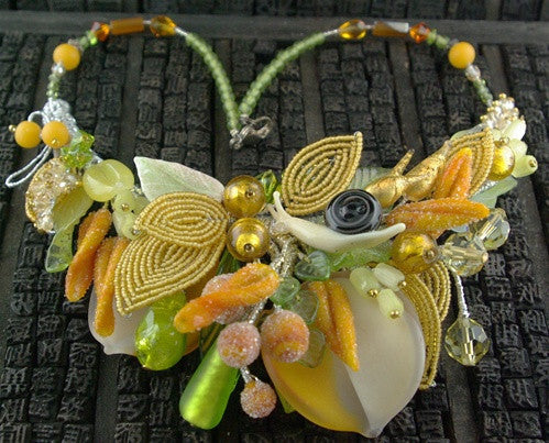 One of a Kind Venetian Glass and Bead Necklace
