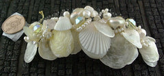 LA Shell Hair Comb with Swarovski Crystals and Pearls