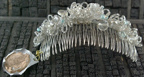 LA Vintage Crystal and Beaded Hair Comb- One-of-a-Kind