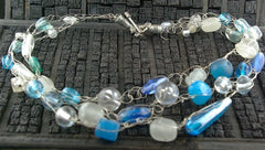 Janet Kuemmerlein Art Glass and Silver Necklace