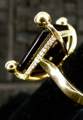 Marisa Perry 18K Yellow Gold, Garnet, and Diamond RIng