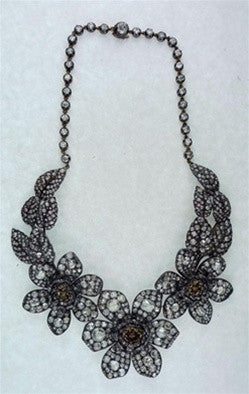 Lorraine Schwartz/Fred Leighton Important Antique Georgian Diamond Flower Necklace 18K and Silver