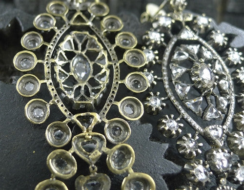 Lorraine Schwartz 18K Blackened Gold and Diamond Chandelier Earrings