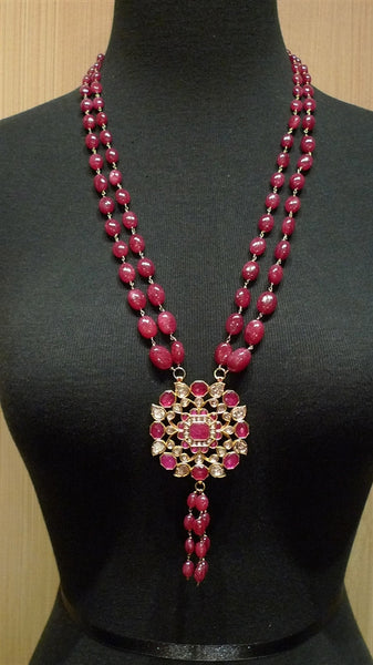 Amrapali Estate Indian 22K Yellow Gold,Ruby, and Diamond Necklace